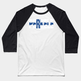 Perkele Finnish Flag Distressed Baseball T-Shirt